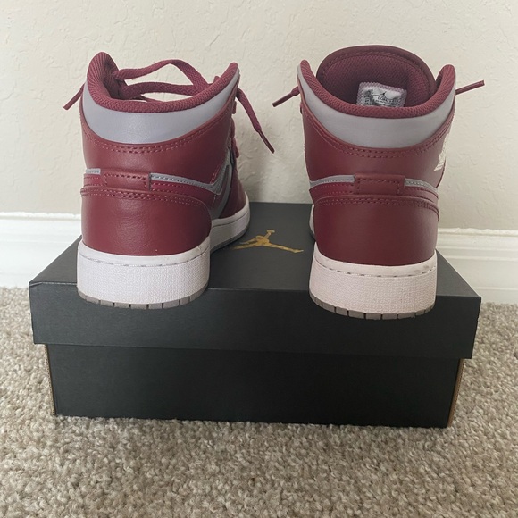 Air Jordans - size 5 youth red & gray - Picture 5 of 6